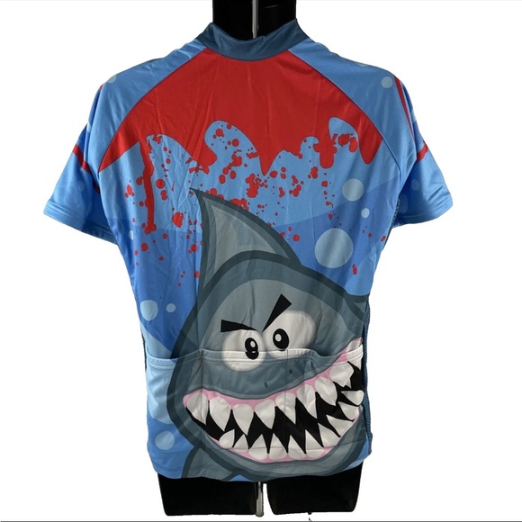 New Mens Scudo Pro Cycling 1/2 Zip Jersey Sz L NWT Shark 3 Pocket - Picture 5 of 8